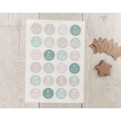 Adventskalender|Glückspilz-Shop Adventskalender aus Musselin, für Mädchen, XXL Säckchen aus Stoff zum Befüllen, wieder verwendbar