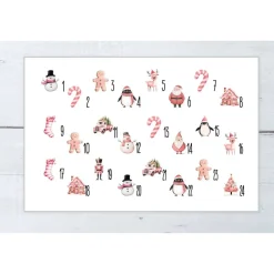 Sale Adventskalender Beutel 24 Stück – Baumwollbeutel „Pink Christmas“, OEKO-TEX, 10×14/15×20 cm, wiederverwendbar Adventskalender