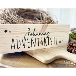 Adventskalender|Ganz nach Wunsch Adventskalender Box | Personalisierte Adventskiste aus Holz | Adventskalender zum Befüllen | Weihnachtskiste | Adventsbo