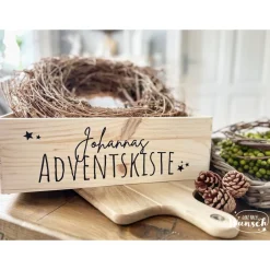Adventskalender|Ganz nach Wunsch Adventskalender Box | Personalisierte Adventskiste aus Holz | Adventskalender zum Befüllen | Weihnachtskiste | Adventsbo