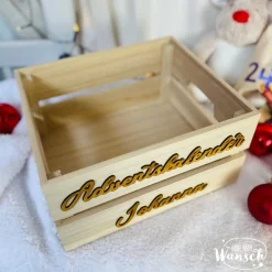Adventskalender|Ganz nach Wunsch Adventskalender Box | Personalisierte Adventskiste aus Holz | Adventskalender zum Befüllen | Weihnachtskiste | Adventsbo