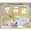 Adventskalender|Cathy Thica Adventskalender DIY mit Kraftpapiertüten, Zahlen und Holzklammern mir grafischen Motiven
