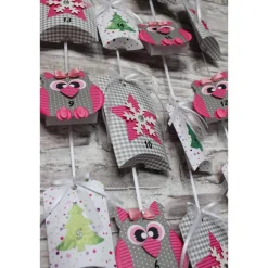 Adventskalender|Kopf-Art Adventskalender Eule „Daisy“