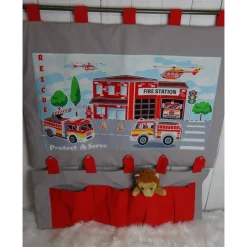New Adventskalender Feuerwehr – wandelbar zum Wandutensilo, handgemacht, 90x100 cm Adventskalender