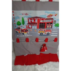 New Adventskalender Feuerwehr – wandelbar zum Wandutensilo, handgemacht, 90x100 cm Adventskalender