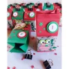 Adventskalender|IdeenOase Adventskalender hergestellt aus 24 kleinen Milchkartons in rot und grün