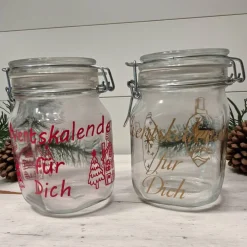 Outlet Adventskalender im Glas, Adventskalenderglas Adventskalender
