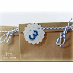 Clearance Adventskalender Papiertüten zum Befüllen in rot, blau oder grün, 14 x 22 cm für Kinder und Erwachsene, Advent, Nikolaus Adventkalender Adventskalender