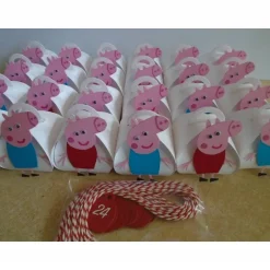 Adventskalender|Nachtkarten Adventskalender Peppa Pig Schwein Wutz Schweinchen Weihnachtskalender Kinder Zierschachteln Schachteln zum Befüllen