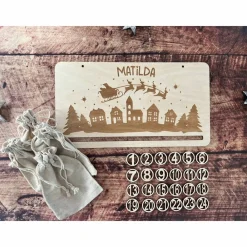 Adventskalender, personalisiert, verschiedene Formen, Weihnachten, Weihnachtskalender, Weihnachtsdekoration, Advent Adventskalender