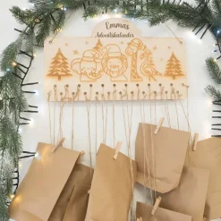 Adventskalender|MiniPiShop Adventskalender personalisiert zum Befüllen Kinder - Motiv Weihnachts Tiere Arche NOAH - DIY Adventskalender Kraftt&