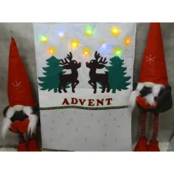 Best Adventskalender Rentiere handgemacht mit LED-Lichterkette, personalisierbar, Baumwolle Adventskalender