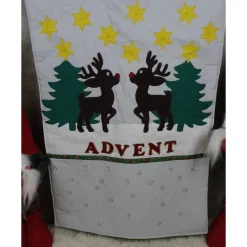 Best Adventskalender Rentiere handgemacht mit LED-Lichterkette, personalisierbar, Baumwolle Adventskalender