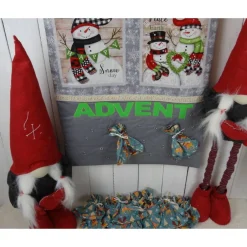 Online Adventskalender Schneemänner handgemacht mit LED-Lichterkette personalisiert Baumwolle Adventskalender