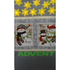 Online Adventskalender Schneemänner handgemacht mit LED-Lichterkette personalisiert Baumwolle Adventskalender