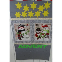 Online Adventskalender Schneemänner handgemacht mit LED-Lichterkette personalisiert Baumwolle Adventskalender
