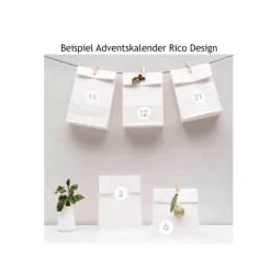 Online Adventskalender Set Papiertüten weiß Adventskalender