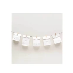 Online Adventskalender Set Papiertüten weiß Adventskalender