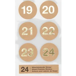 New Adventskalender Stickerzahlen aus Kraftpapier Bastelzubehör