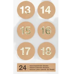 New Adventskalender Stickerzahlen aus Kraftpapier Bastelzubehör
