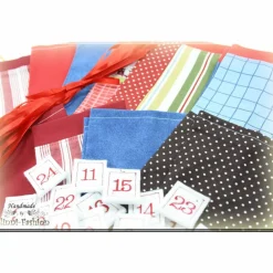 Clearance Adventskalender Stoff Säckchen mit gestickten Zahlen für Kinder und Erwachsene, Weihnachten, Advent, verschiedene Farben Adventskalender