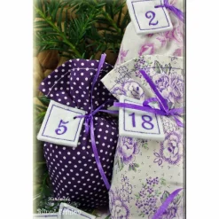 Outlet Adventskalender Stoff Säckchen mit gestickten Zahlen für Kinder und Erwachsene, Weihnachten, Advent, verschiedene Farben Adventskalender
