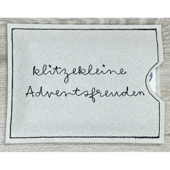 Adventskalender|Herzknoten Adventskalender to go, bestickt, Nikolaus, Advent, Vorweihnacht, Geschenk, Mini-Kalender, Vorfreude, Weihnachten !