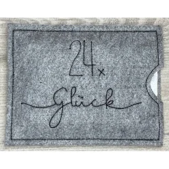 Adventskalender|Herzknoten Adventskalender to go, bestickt, Nikolaus, Advent, Vorweihnacht, Geschenk, Mini-Kalender, Vorfreude, Weihnachten !