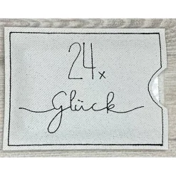 Adventskalender|Herzknoten Adventskalender to go, bestickt, Nikolaus, Advent, Vorweihnacht, Geschenk, Mini-Kalender, Vorfreude, Weihnachten !