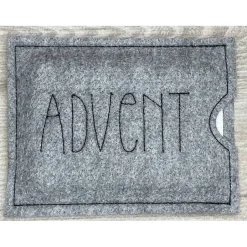 Adventskalender|Herzknoten Adventskalender to go, bestickt, Nikolaus, Advent, Vorweihnacht, Geschenk, Mini-Kalender, Vorfreude, Weihnachten !