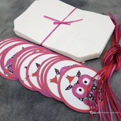 Adventskalender|Reizvolle Karten und mehr Adventskalender Weihnachtseule zum Befüllen - Kraftpapiertüten mit Zahlenanhängern & Satinbändern