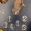 Adventskalenderzahlen|Werkstatt am See Adventskalender Zahlen Anhänger aus Holz – Set 1 bis 24, Ø 4cm, Birkensperrholz