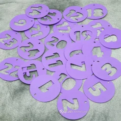 Clearance Adventskalender Zahlenanhänger fliederfarben – 24 runde Anhänger aus Pappe,  DIY Deko Adventskalenderzahlen