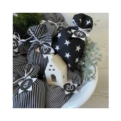 Online Adventskalender zum Befüllen, Adventskalender mit XL Säckchen, Adventskalender für die ganze Familie Adventskalender