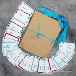 Discount Adventskalender zum Befüllen – 24 Kraftpapiertüten mit Zahlenanhängern & Satinbändern Adventskalender