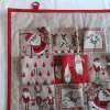 Adventskalender|Beate Modell Beckum Adventskalender zum Befüllen aus Stoff in Rot-Beige, Wandbehang