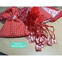 Adventskalender|Stickereimonikaklauck Adventskalender zum selbst befüllen