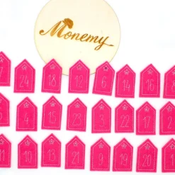 Outlet Adventskalenderzahlen Haus Filz pink Adventskalenderzahlen