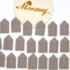 Adventskalenderzahlen Haus Filz taupe grau Adventskalenderzahlen