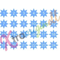 Sale Adventskalenderzahlen Sterne zum Aufbügeln Adventskalenderzahlen