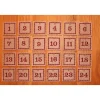 Online Adventskalenderzahlen taupe Filz eckig bestickt Adventskalenderzahlen