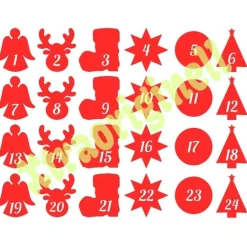 Hot Adventskalenderzahlen zum Aufbügeln Adventskalenderzahlen
