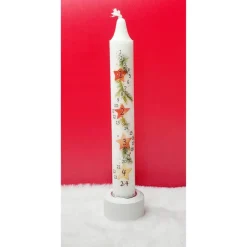 Outlet Adventskerze mit Datum | Weihnachtskerze zum Herunterbrennen | Adventskalender Kerze | Weihnachtsdeko | Geschenkidee Kerzen & Beleuchtung