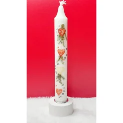 Outlet Adventskerze mit Datum | Weihnachtskerze zum Herunterbrennen | Adventskalender Kerze | Weihnachtsdeko | Geschenkidee Kerzen & Beleuchtung