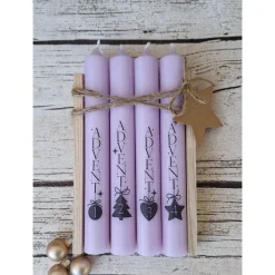 Best Adventskerzen im 4er Set mit Beschriftung ~ Stabkerzen ~ Weihnachten ~ Advent Geschenkverpackungen