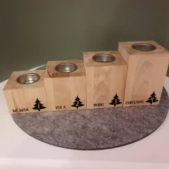 Best Adventskranz / Adventsbalken aus Holz Adventskränze