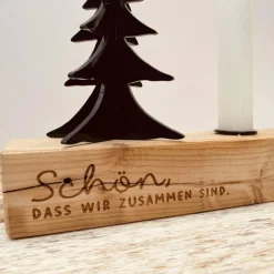 Sale Adventskranz aus Altholz | Kerzenständer mit Tannenbaum für Stabkerzen | Geschenk zur Adventszeit | Adventsleiste Adventskränze