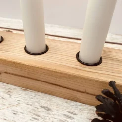 Sale Adventskranz aus Altholz | Kerzenständer mit Tannenbaum für Stabkerzen | Geschenk zur Adventszeit | Adventsleiste Adventskränze
