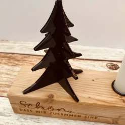 Sale Adventskranz aus Altholz | Kerzenständer mit Tannenbaum für Stabkerzen | Geschenk zur Adventszeit | Adventsleiste Adventskränze