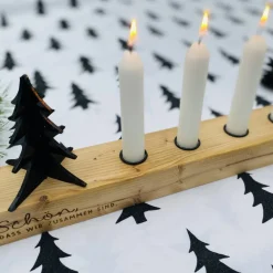 Sale Adventskranz aus Altholz | Kerzenständer mit Tannenbaum für Stabkerzen | Geschenk zur Adventszeit | Adventsleiste Adventskränze